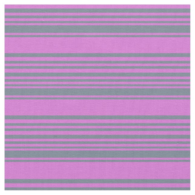 Tissu Gris d'ardoise et Motif de couleur orchidée/rayé (Fermer)