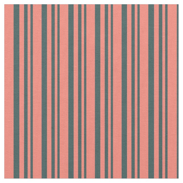 Tissu Gris d'ardoise foncée et rayures de couleur Saumon (Fermer)