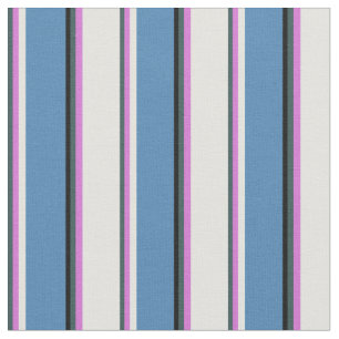 Tissu Gris d'ardoise foncée, orchidée, cyan clair, bleu 