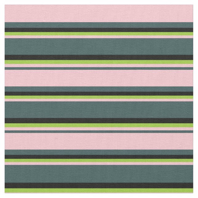 Tissu Gris d'ardoise foncée, rose, vert et noir (Fermer)