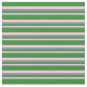 Tissu Gris d'ardoise légère, rose et vert de forêt