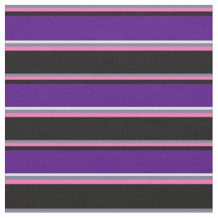 Tissu Gris d'ardoise, rose chaud, noir, indigo et lavand