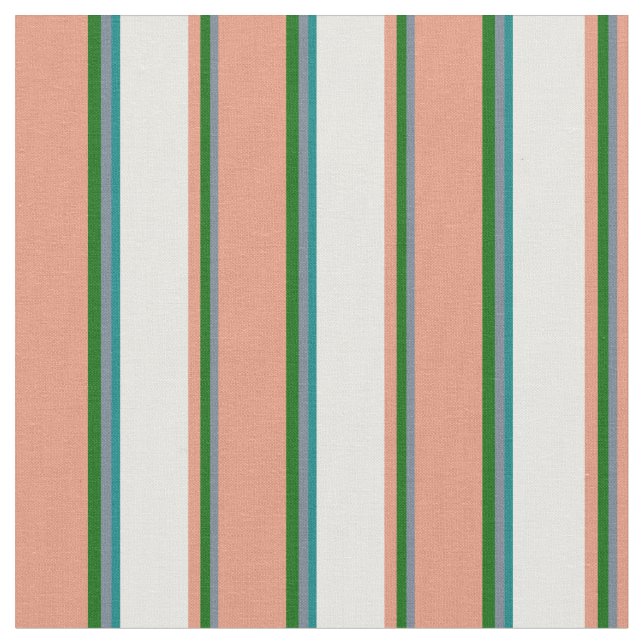 Tissu Gris d'ardoise, Vert, Saumon foncé, Crème de menth (Fermer)