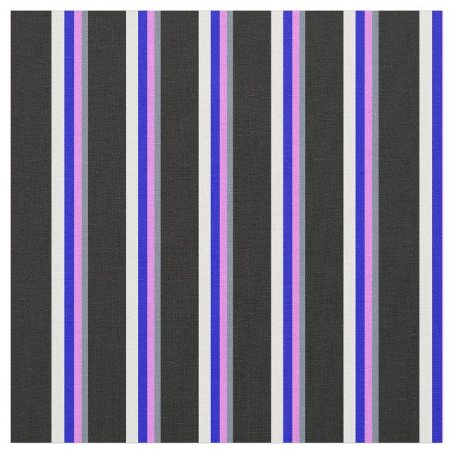 Tissu Gris d'ardoise, Violet, Bleu, Blanc & Noir (Fermer)