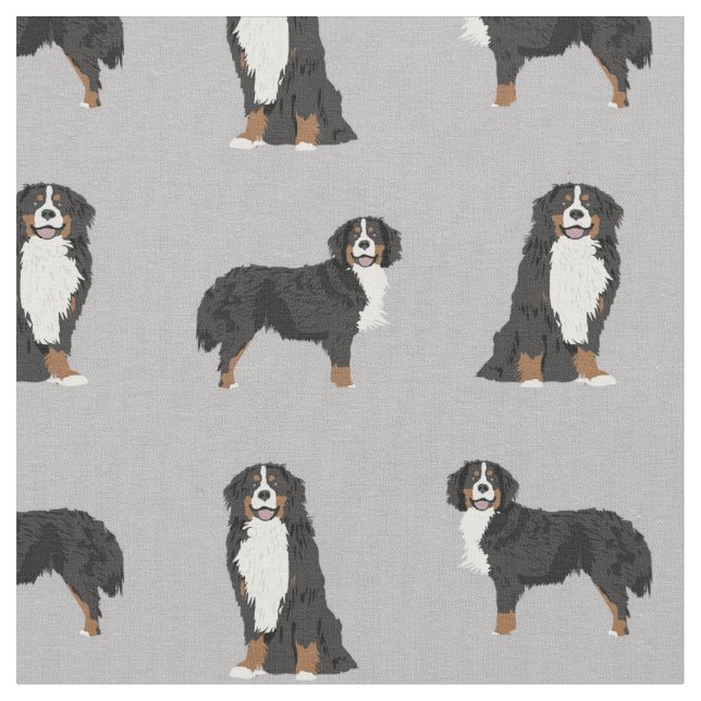 Tissu Gris de Bernese Mountain Dog (Fermer)