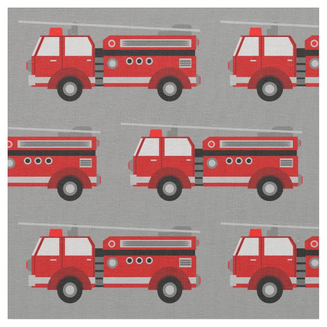 Tissu gris de camion de feu rouge (Fermer)