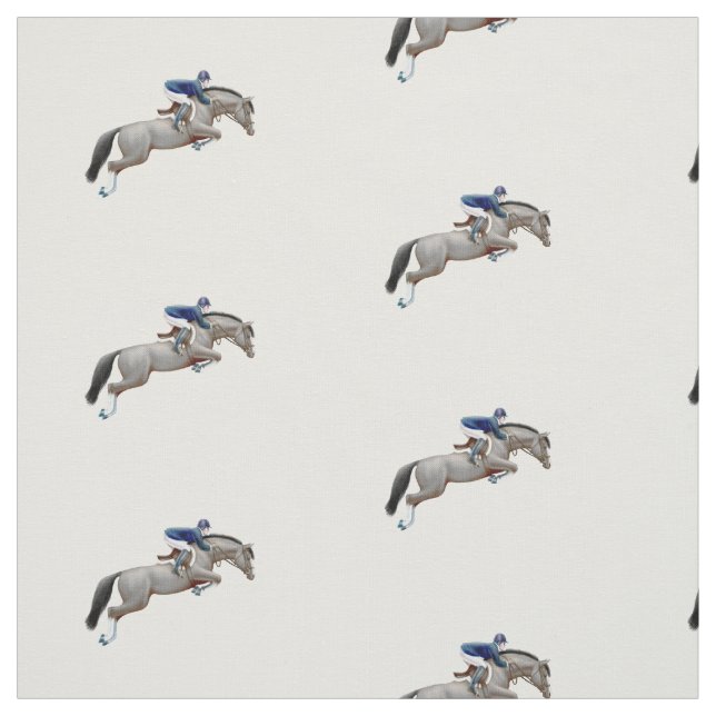 Tissu gris de cavalier de cheval de pullover (Échantillon)