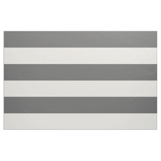 Tissu Gris de charbon et rayures d'ivoire Grande échelle