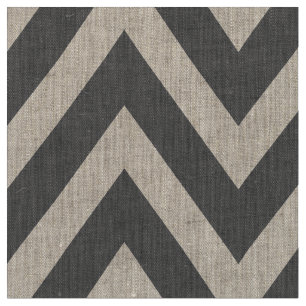 Tissu Gris de Charbon moderne Chevron Grande échelle