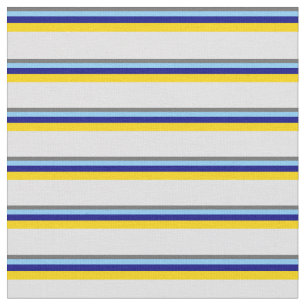 Tissu Gris Dim, bleu ciel clair, bleu, jaune et lavande