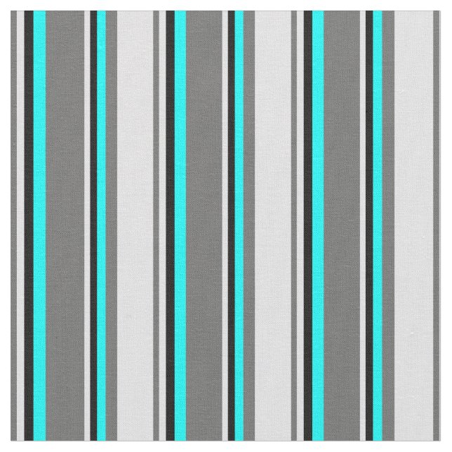 Tissu Gris Dim, Lavande, Gris Noir & Cyan (Fermer)