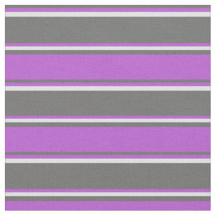 Tissu Gris Dim, orchidée et lavande