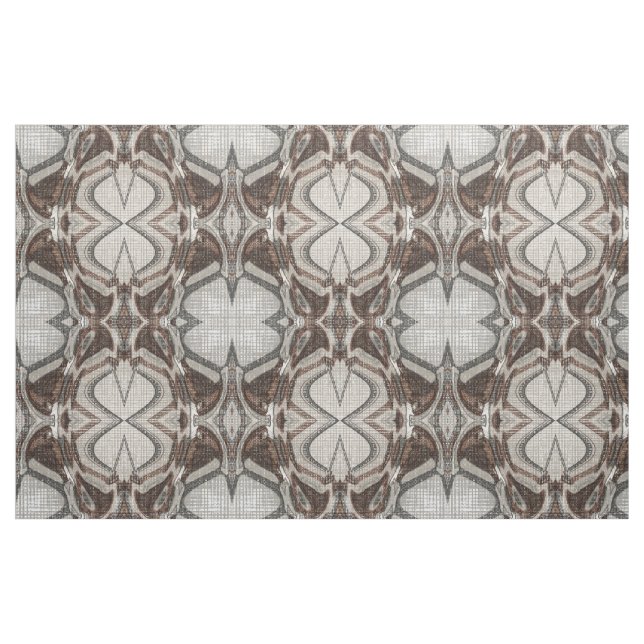 Tissu Gris et art Abstrait Brown (Fat Quarter)