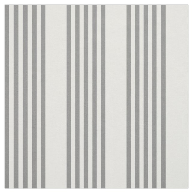 Tissu Gris et blanc cinq bandes motif (Échantillon)