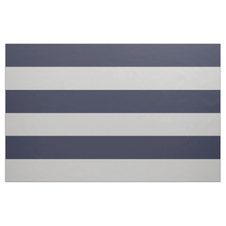 Tissu Gris et bleu marine Gris Grandes rayures
