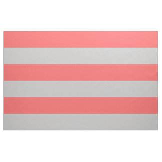 Tissu Gris et corail Gris Grandes échelles