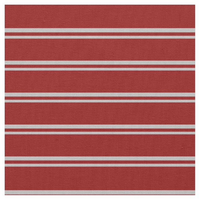 Tissu Gris et rayures de couleur rouge foncé (Fermer)
