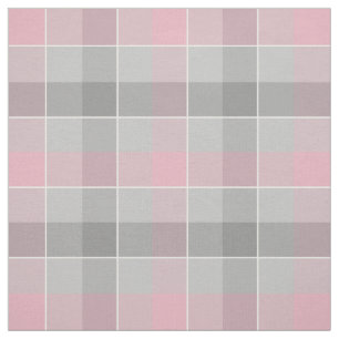Tissu gris et rose à damiers plaid