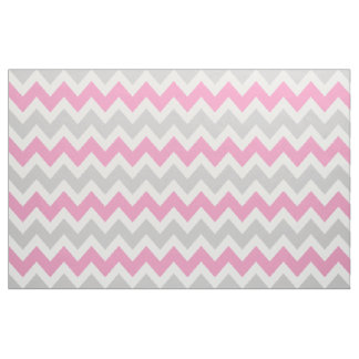Tissu Gris et rose moderne Chevron Grande échelle