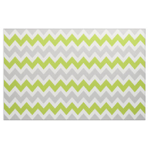 Tissu Gris et vert moderne Chevron Grande échelle