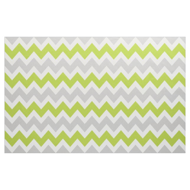 Tissu Gris et vert moderne Chevron Grande échelle (Yard)