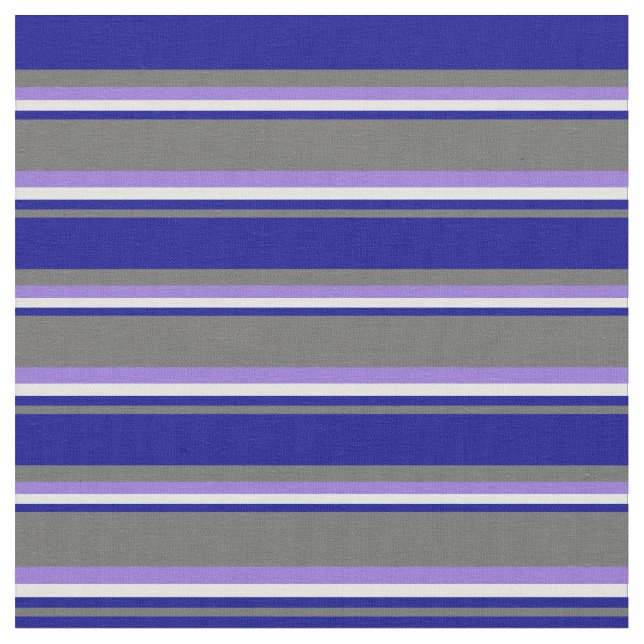Tissu Gris foncé, Bleu foncé, Lignes Cyan clair et viole (Fermer)