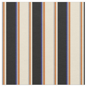 Tissu Gris foncé, Chocolat, Beige, Noir & Bleu de minuit