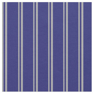 Tissu Gris foncé et Motif bleu nuit