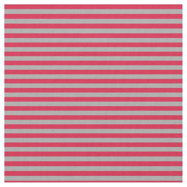 Tissu Gris foncé et rayures de Crimson (Fermer)