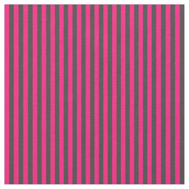 Tissu Gris foncé et rayures rose vif (Fermer)