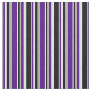 Tissu Gris foncé, Indigo, Lavande et lignes noires