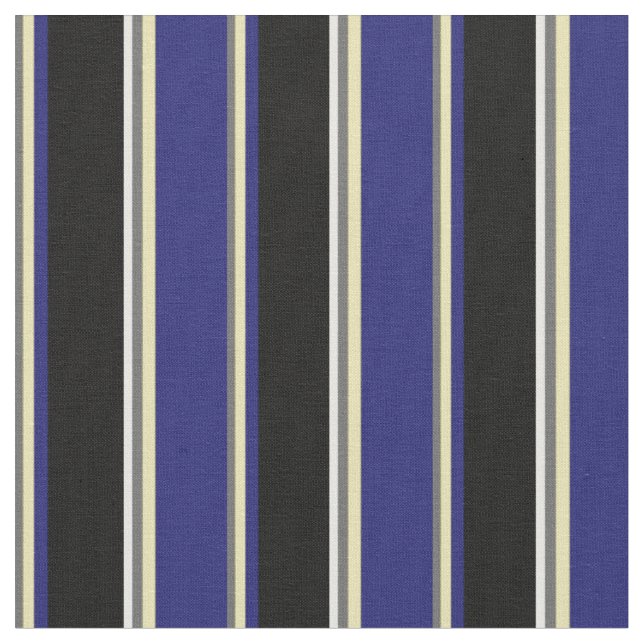 Tissu Gris foncé, Tan, Bleu foncé, Noir et Blanc (Fermer)