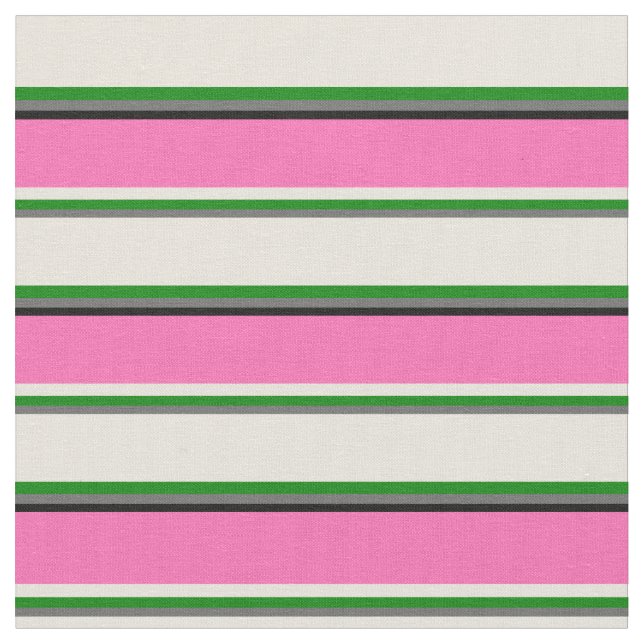 Tissu Gris foncé, vert, beige, rose chaud et noir (Fermer)