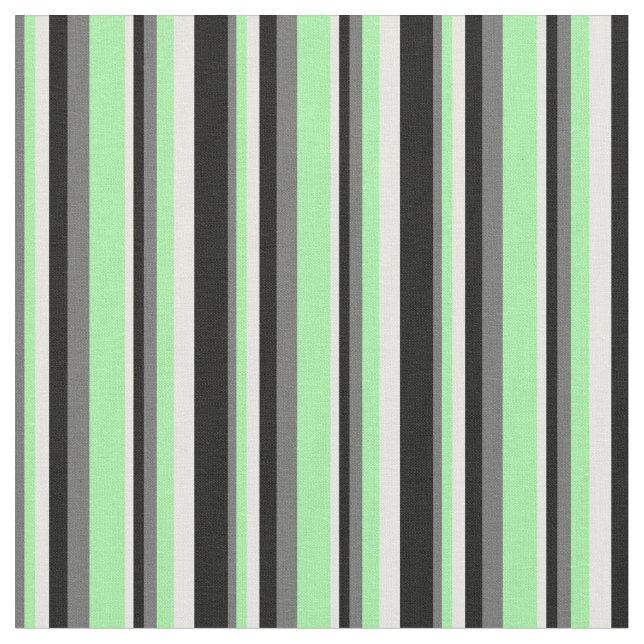 Tissu Gris foncé, vert, crème à la menthe et noir (Fermer)