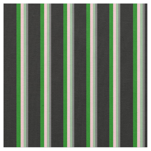 Tissu Gris foncé, Vert de la mer foncée, rose, vert et n (Fermer)