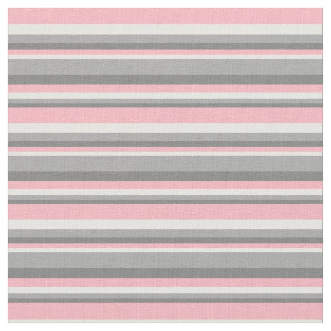 Tissu Gris, Gris foncé, Crème à la menthe et rose clair (Fermer)