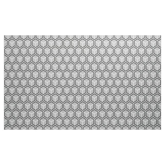 Tissu gris neutre d'impression de nid d'abeilles (Yard)