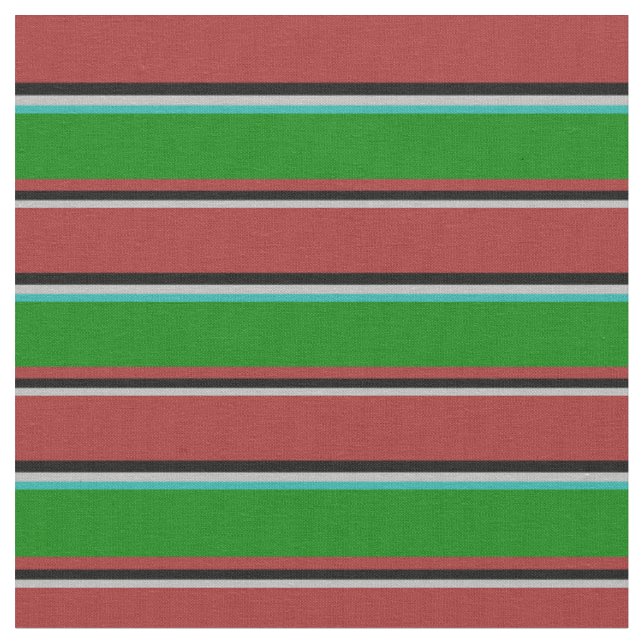 Tissu Gris, Noir, Brown, Vert & Vert de la mer Lumière L (Fermer)
