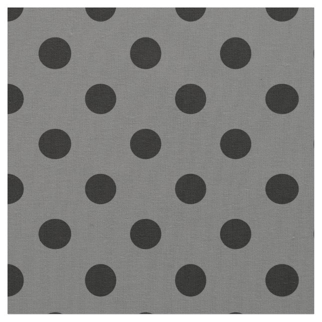 Tissu Gris noir Pois Textile (Fermer)