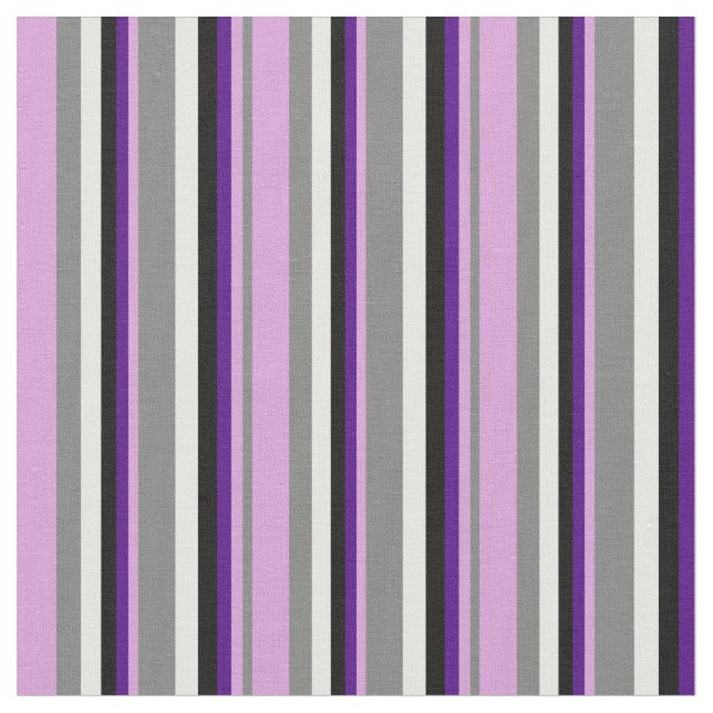 Tissu Gris, prune, indigo, noir et blanc (Fermer)