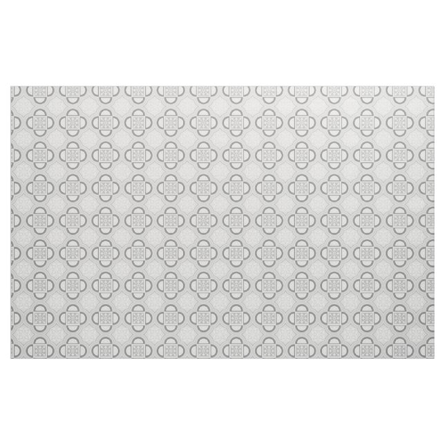 Tissu gris Quatrefoil (Yard)