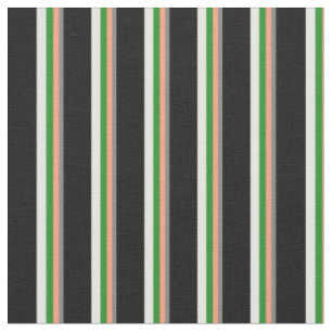 Tissu Gris, Saumon clair, Vert, Crème à la menthe & Noir