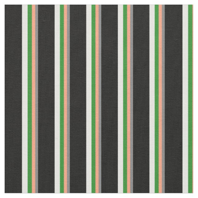 Tissu Gris, Saumon clair, Vert, Crème à la menthe & Noir (Fermer)