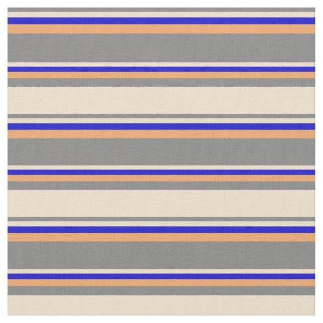 Tissu Gris, Tan, Bleu & Brown (Fermer)