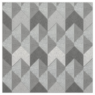 Tissu Gris texturé géométrique.