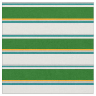 Tissu Gris, Turquoise, crème à la menthe, vert foncé et