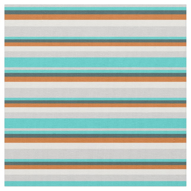 Tissu Gris, Turquoise, Gris Ardoise, Chocolat & Blanc (Fermer)