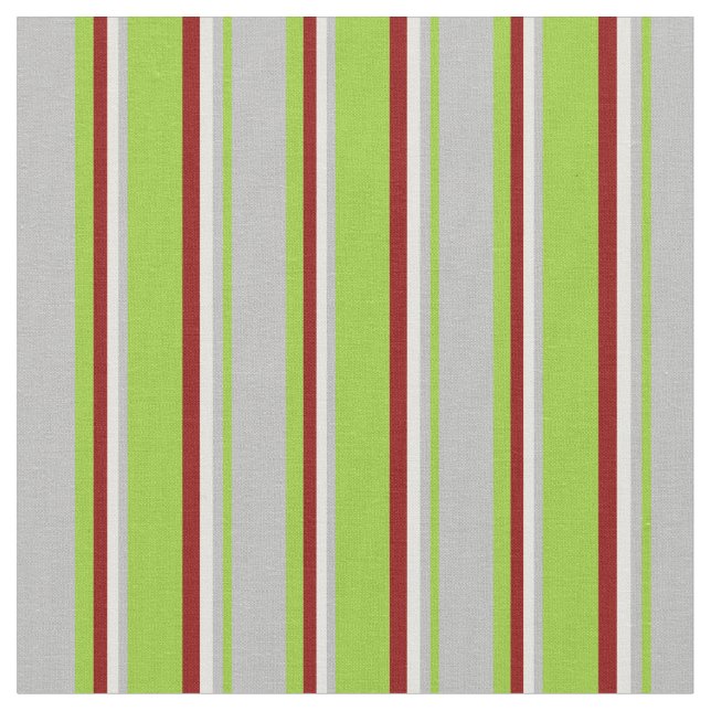 Tissu Gris, vert clair, jaune et rouge foncé (Fermer)