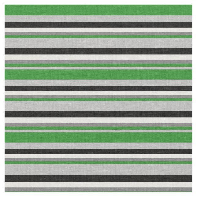 Tissu Gris, vert de la forêt, gris, blanc et noir (Fermer)