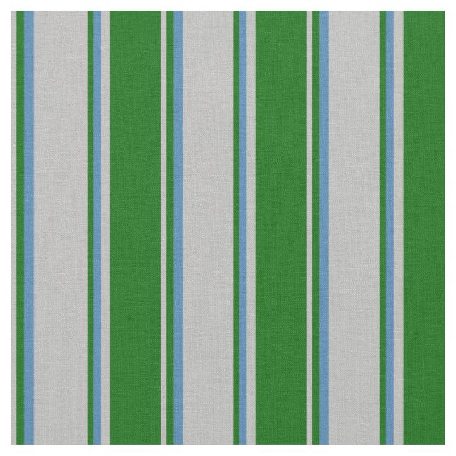 Tissu Gris, vert foncé et Motif couleur bleue (Fermer)